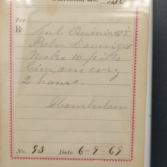 Antique Victorian 1869 6-9 druggist and apothecary receipt - Picture 3 of 7